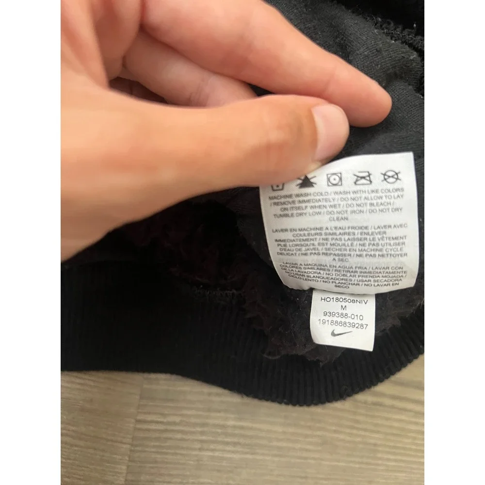 Nike Sportswear Womens Sherpa Full Zip Bomber Jacket Black Size Medium